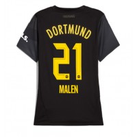 Borussia Dortmund Donyell Malen #21 Udebanetrøje Dame 2024-25 Kortærmet